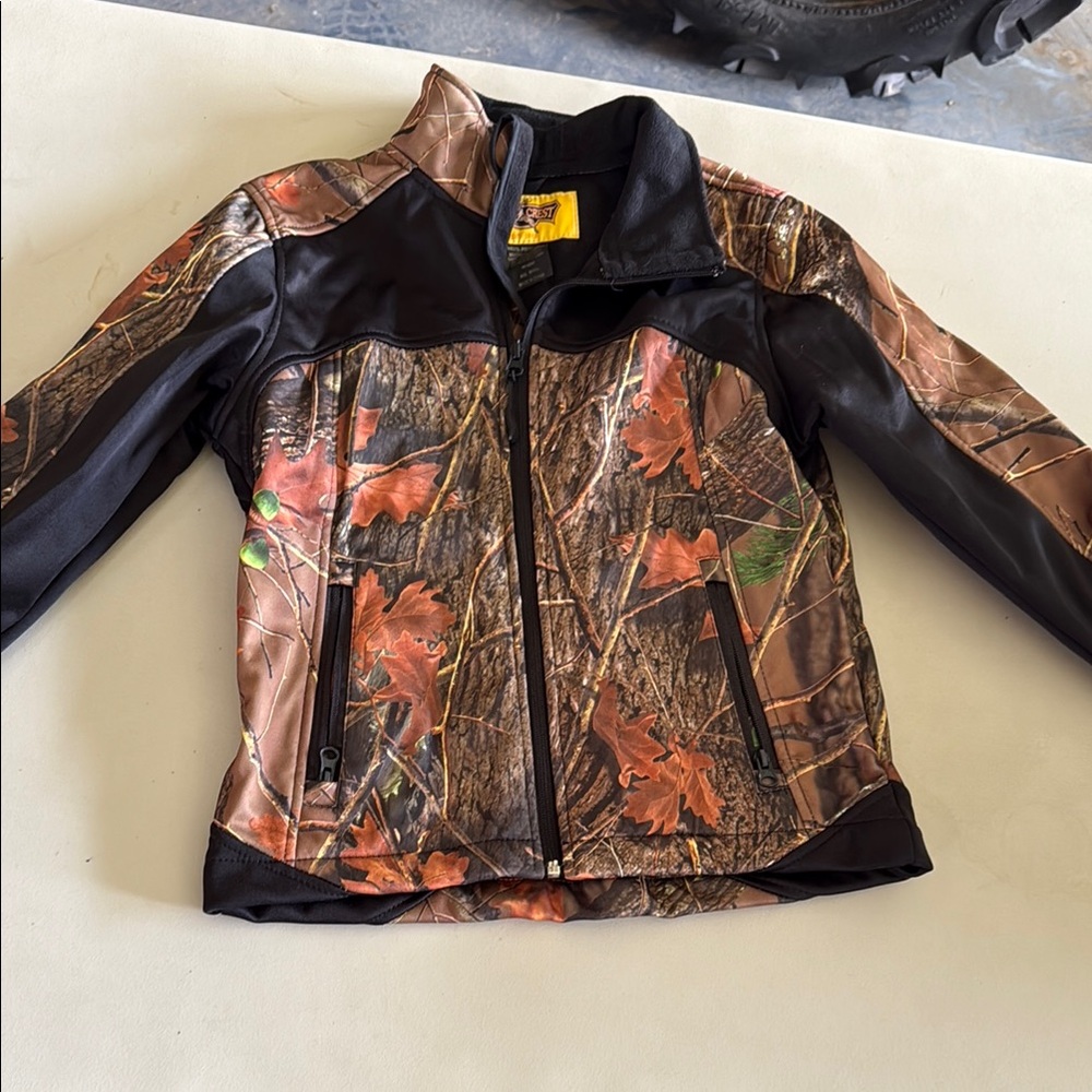 Camo realtree print and Black Jacket